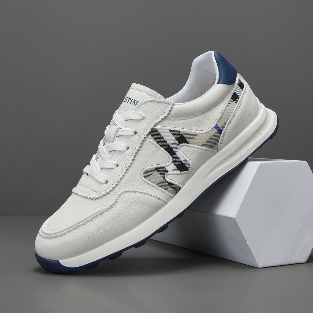 新款男士2025舒适软底时尚真皮百搭休闲版鞋皮鞋透气低帮运动男鞋