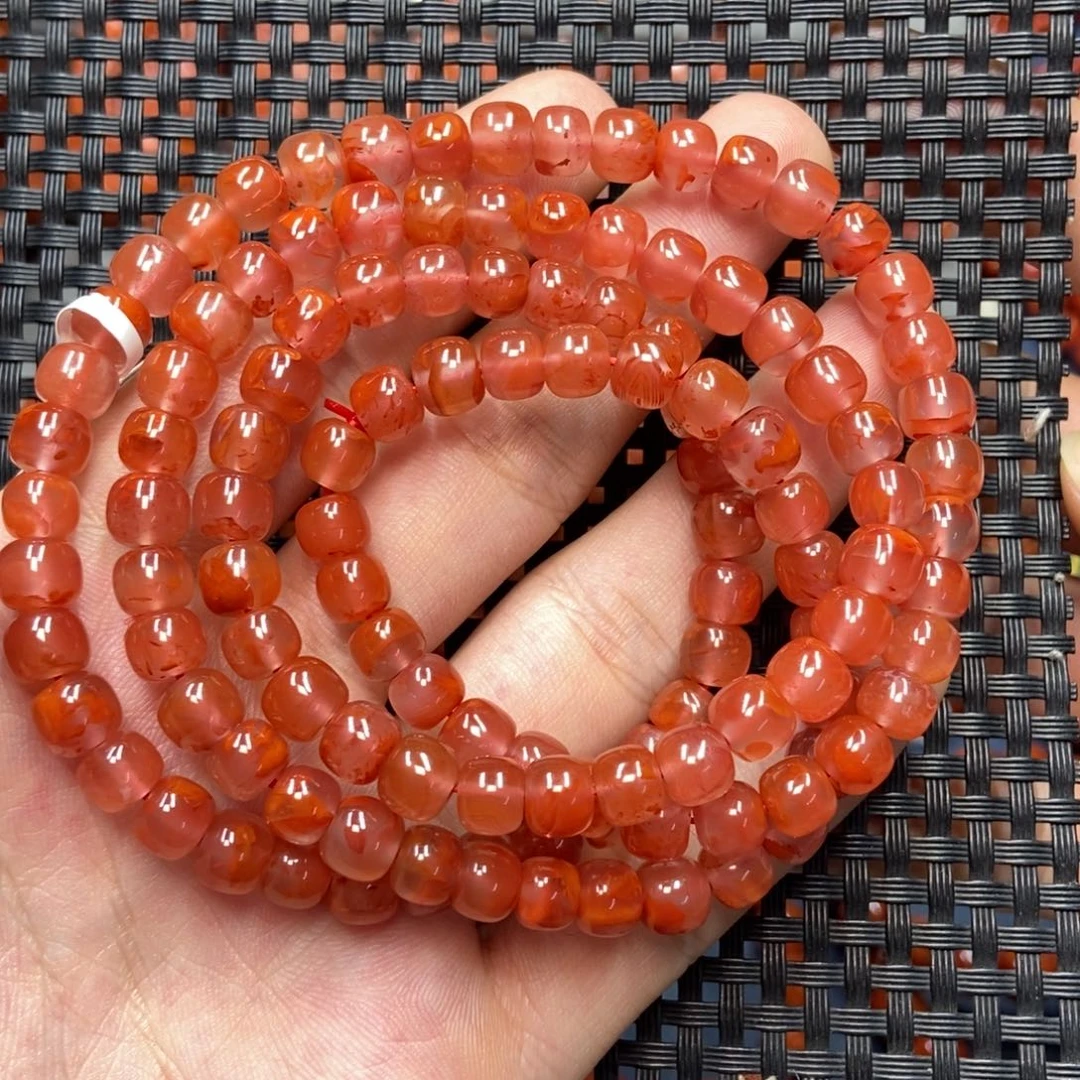 南红玛瑙未镶嵌手链6+’mm
