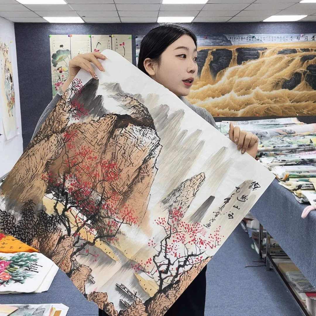 国画作品小姐姐放漏…