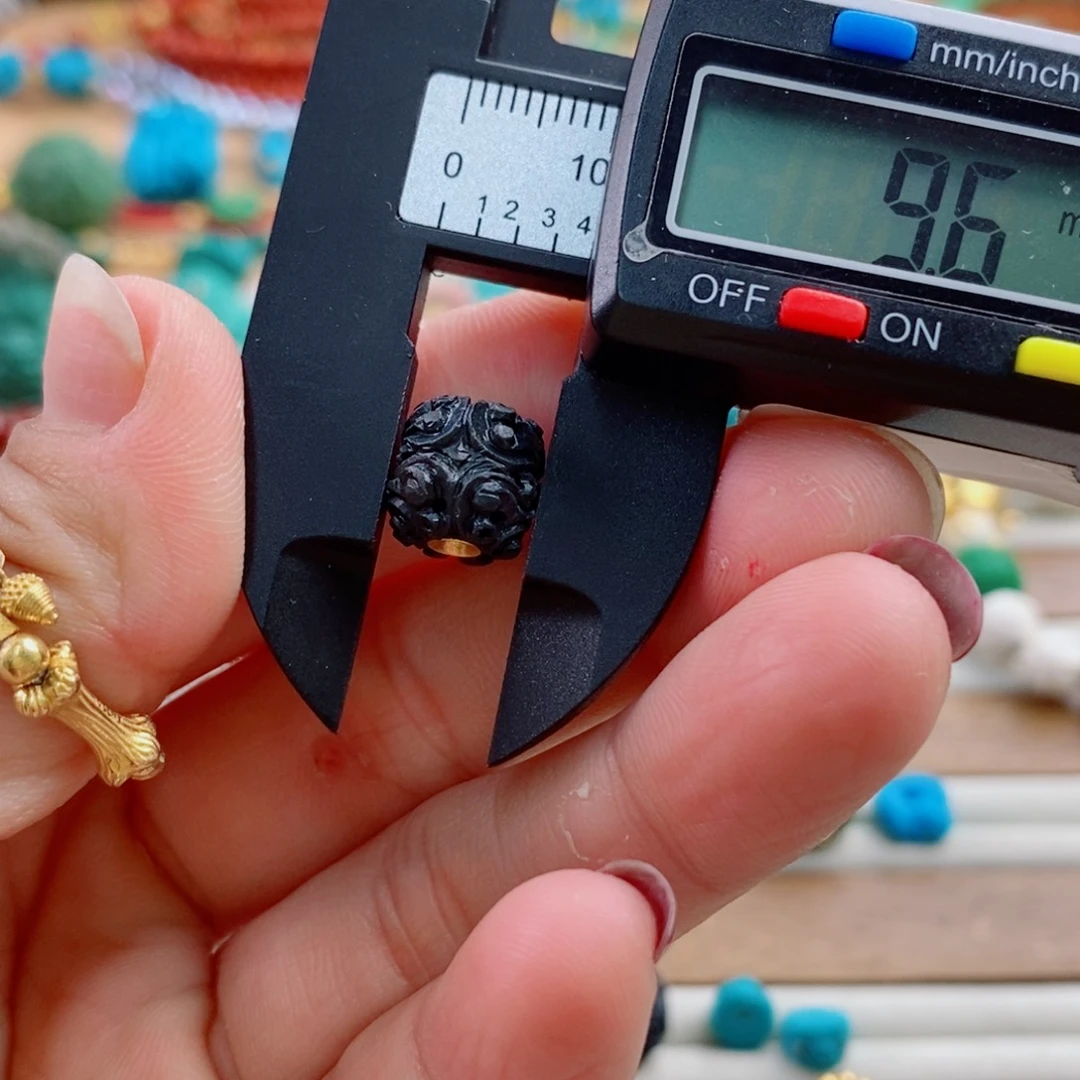 绿松石未镶嵌卡9雾霾蓝彼岸花珠