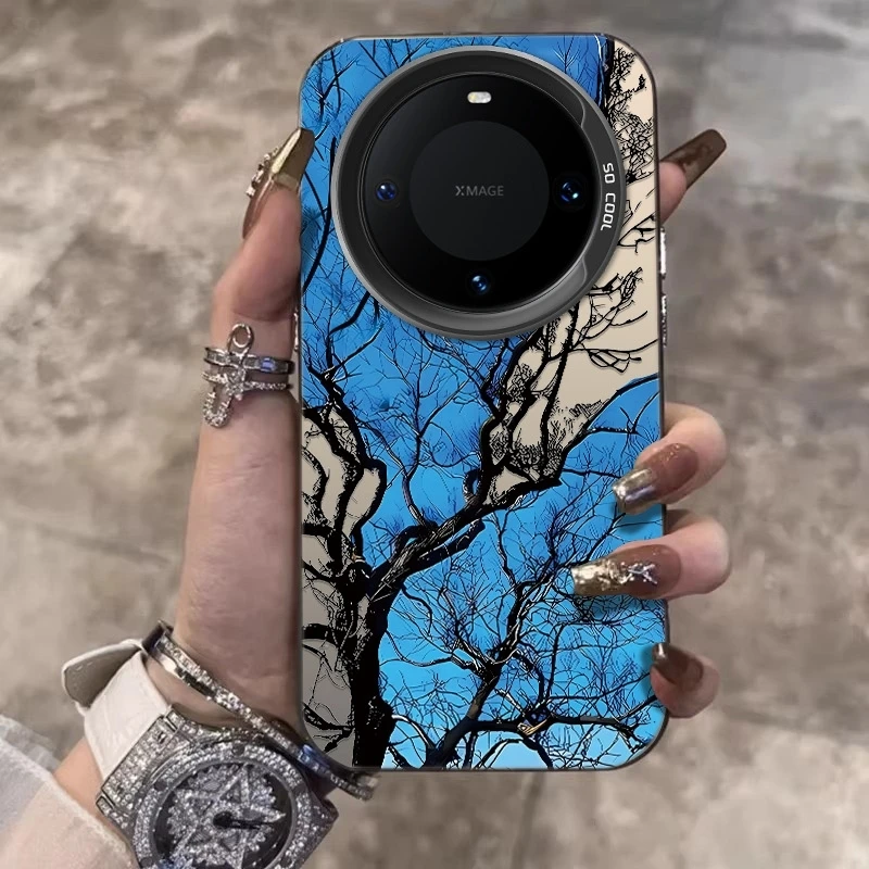 蓝天枯木适用华为mate60Pro手机壳70rs创意P80/70Pro防摔保护外壳