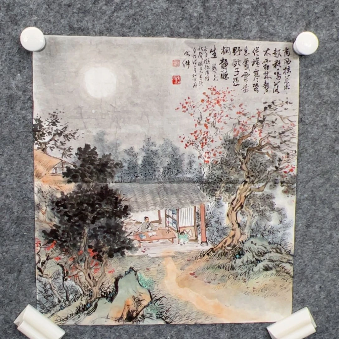 乐***哈（f38941）夜读图 书画