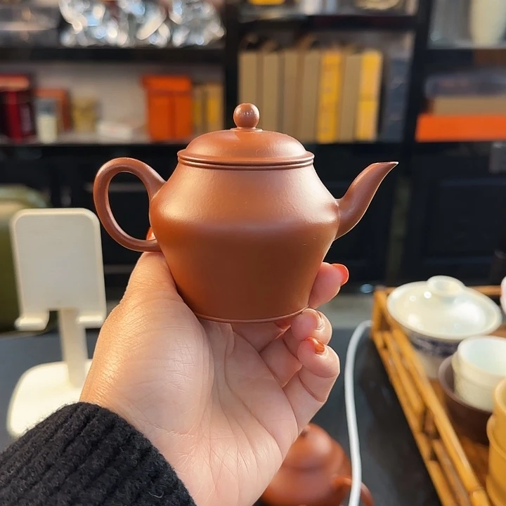朱泥茶壶朱泥翁壶容量120cc功夫茶必备