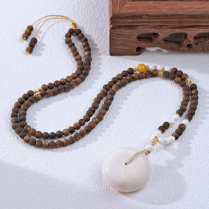 沉香【岁岁平安】沉香项链18（天然珠宝多样性发其一）