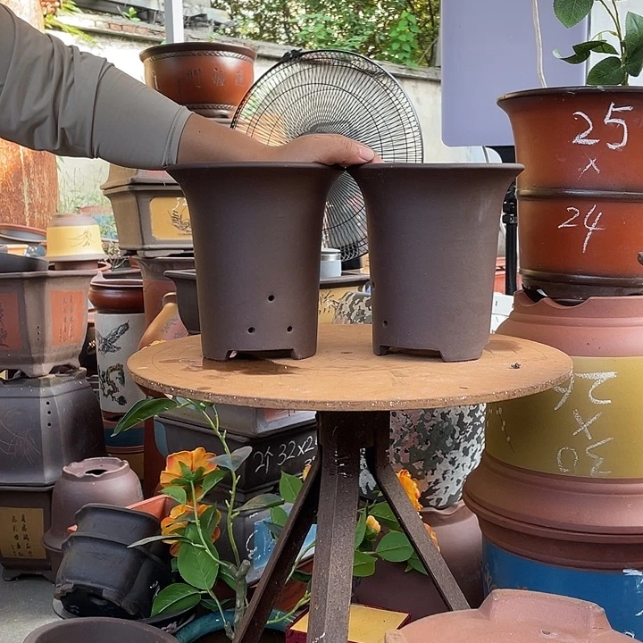 素面兰花盆18+18花盆紫砂花盆