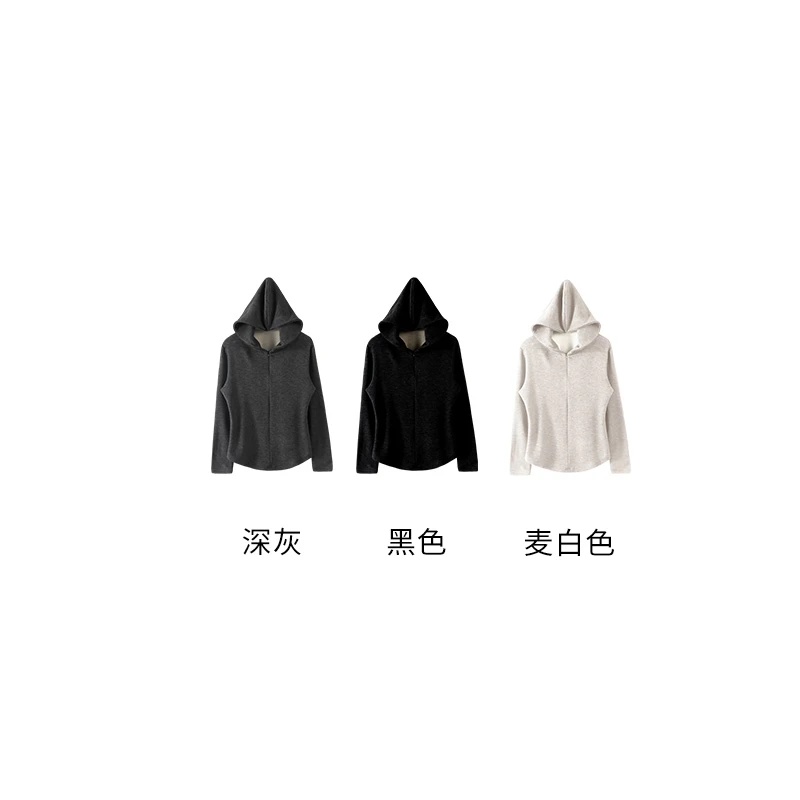 【许半夏推荐】竖条连帽居家卫衣C0250