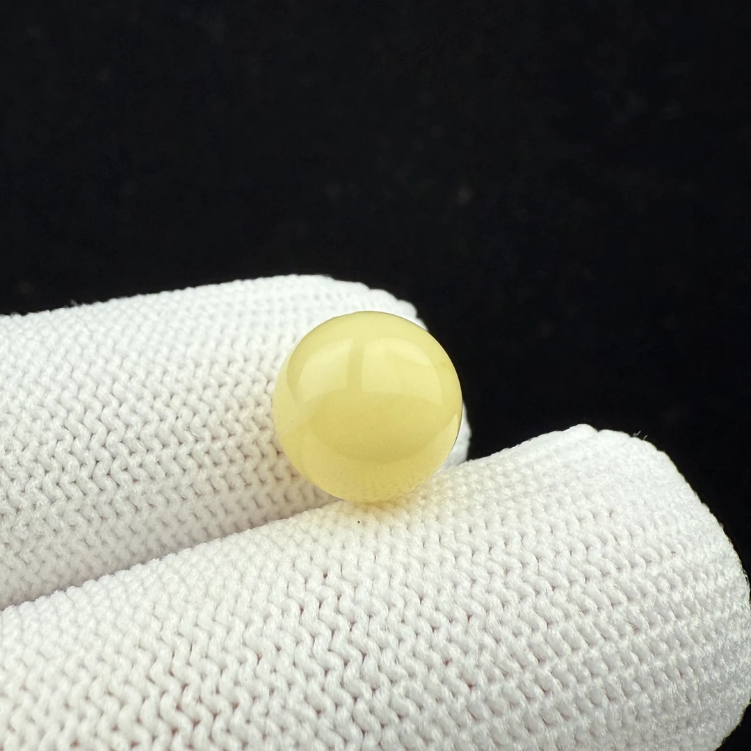 A2620天然原矿蜜蜡单珠9.9mm支持复检