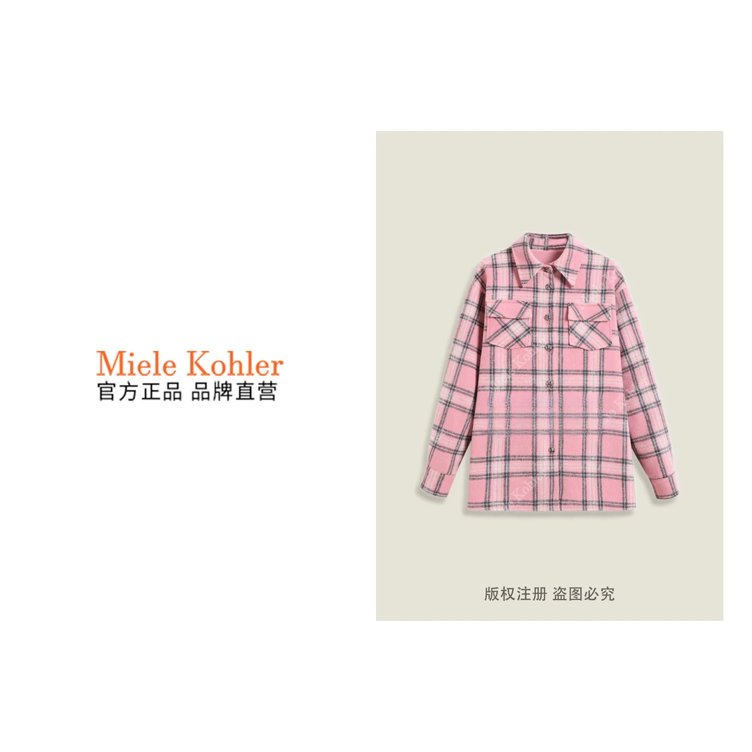秋冬新款十字架格子衬衫设计感外套MKKQ88718-17【澳门小源同款】