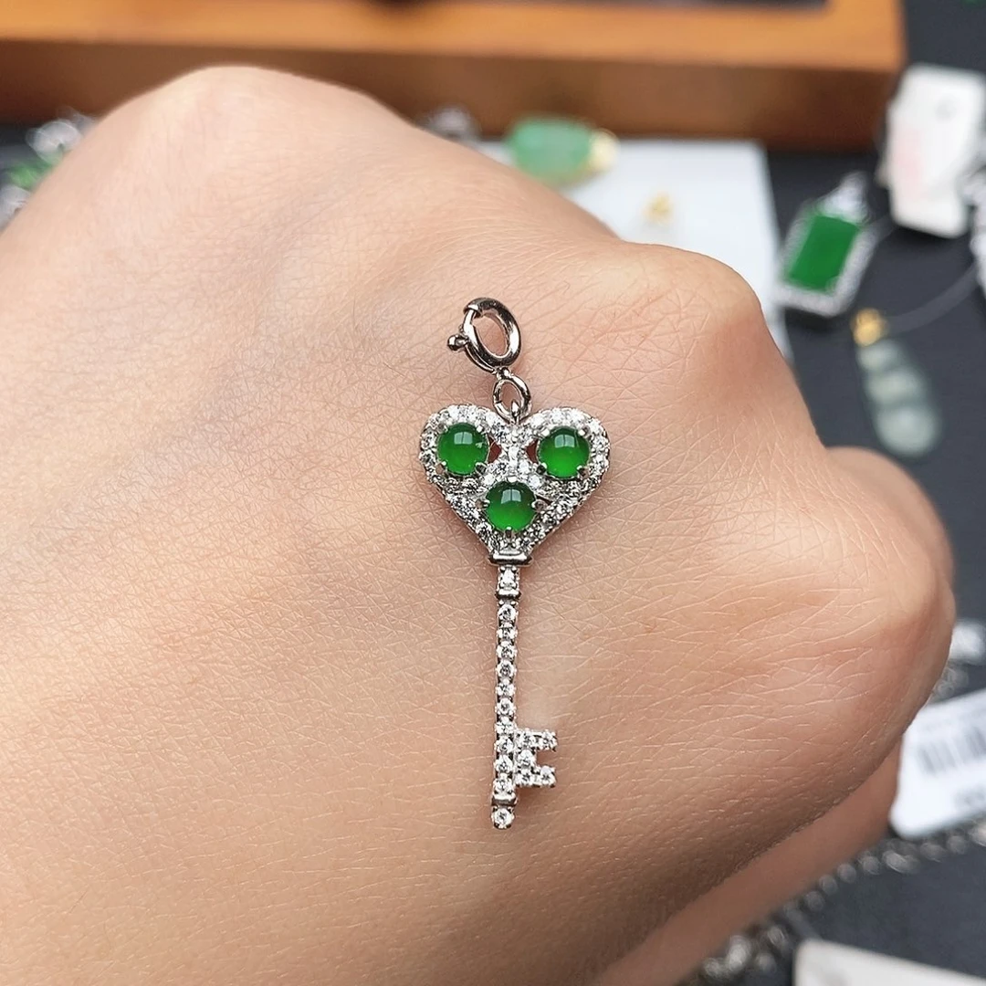 翡翠银S925镶嵌戒指