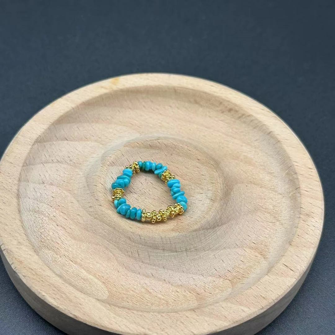 【老王好物优选】天然绿松925银美松戒指多样性发一D24929001