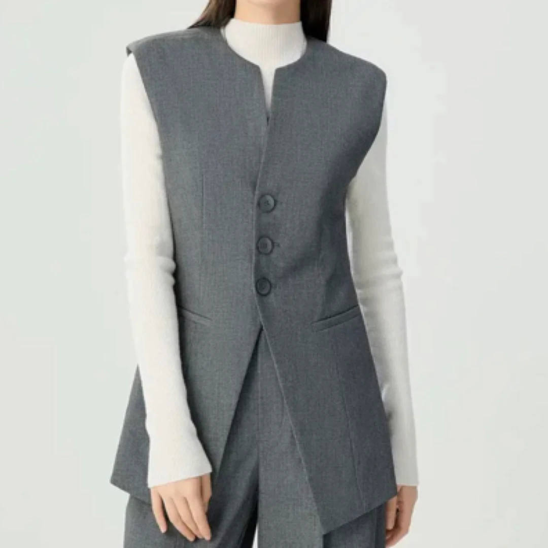 秋冬新款时尚百搭洋气修身显瘦韩版爆款马夹1400758