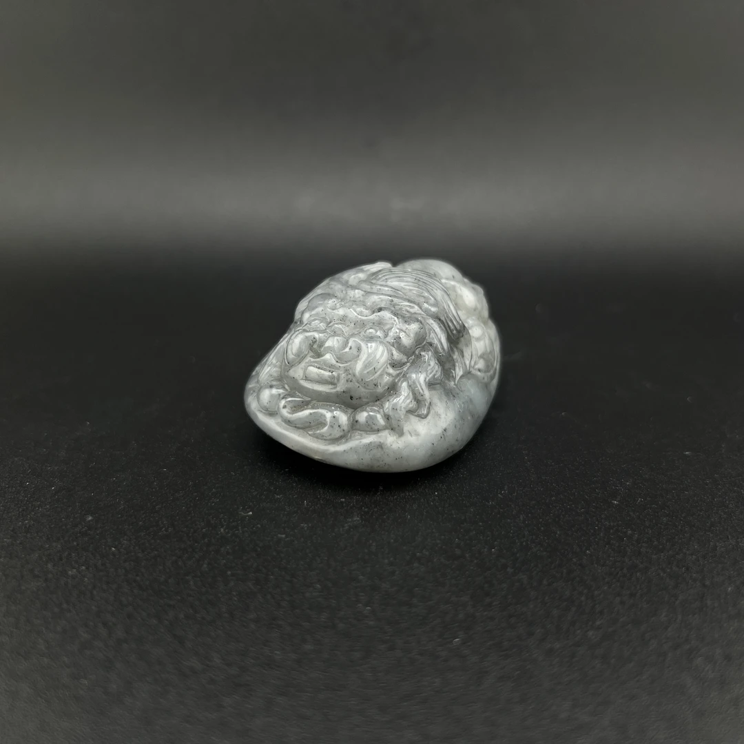 "清代和田玉钟馗/ DL102970/ 古玩/收藏/德州文物"