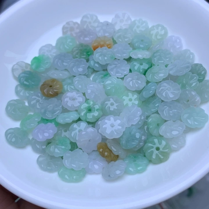 散珠翡翠卡9冰三彩花花50个