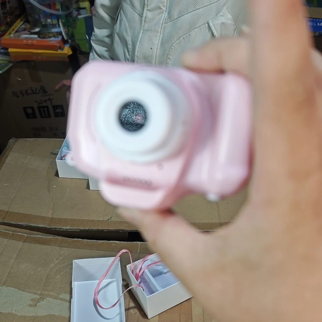 粉色相机带盒不包好坏没有售后