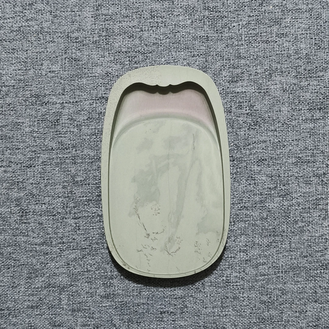 甘肃洮砚,西江双色花池砚,尺寸12.5*7.6*1.3厘米