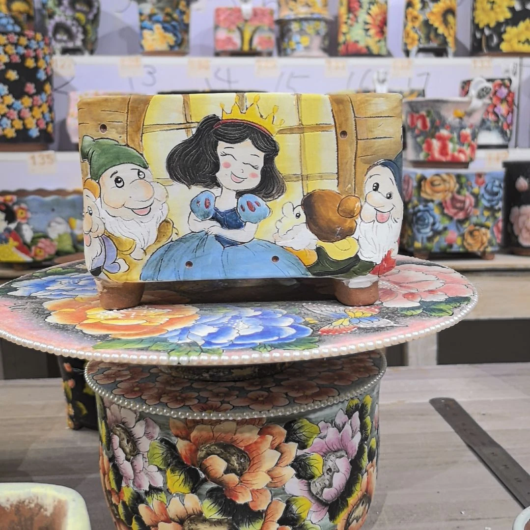 嗲***嗲红泥花盆景德镇花盆