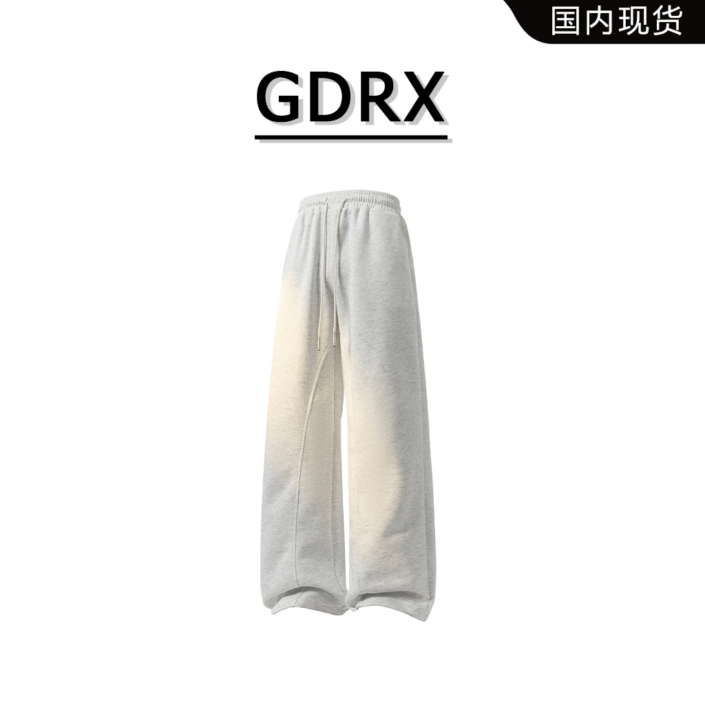 GDRX美式休闲裤春季新款男士直筒宽松潮流百搭高街显高运动阔腿裤