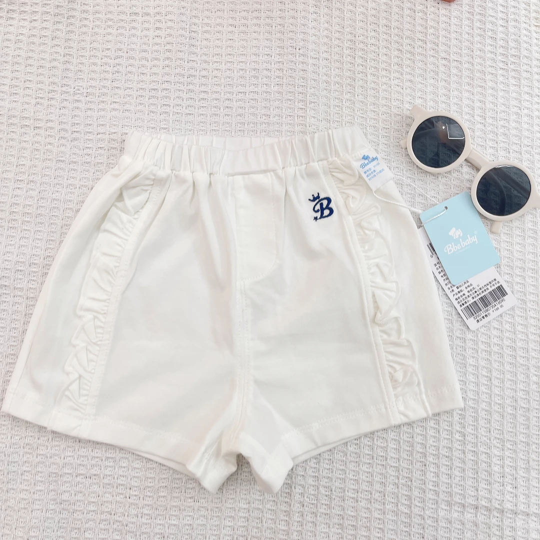Bbe baby女童夏季韩版荷叶花边短裤