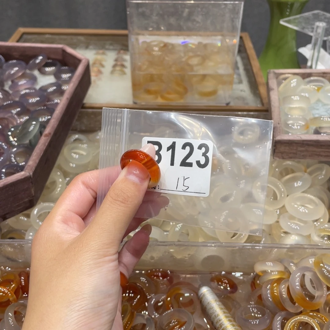 玛瑙/玉髓未镶嵌戒指123