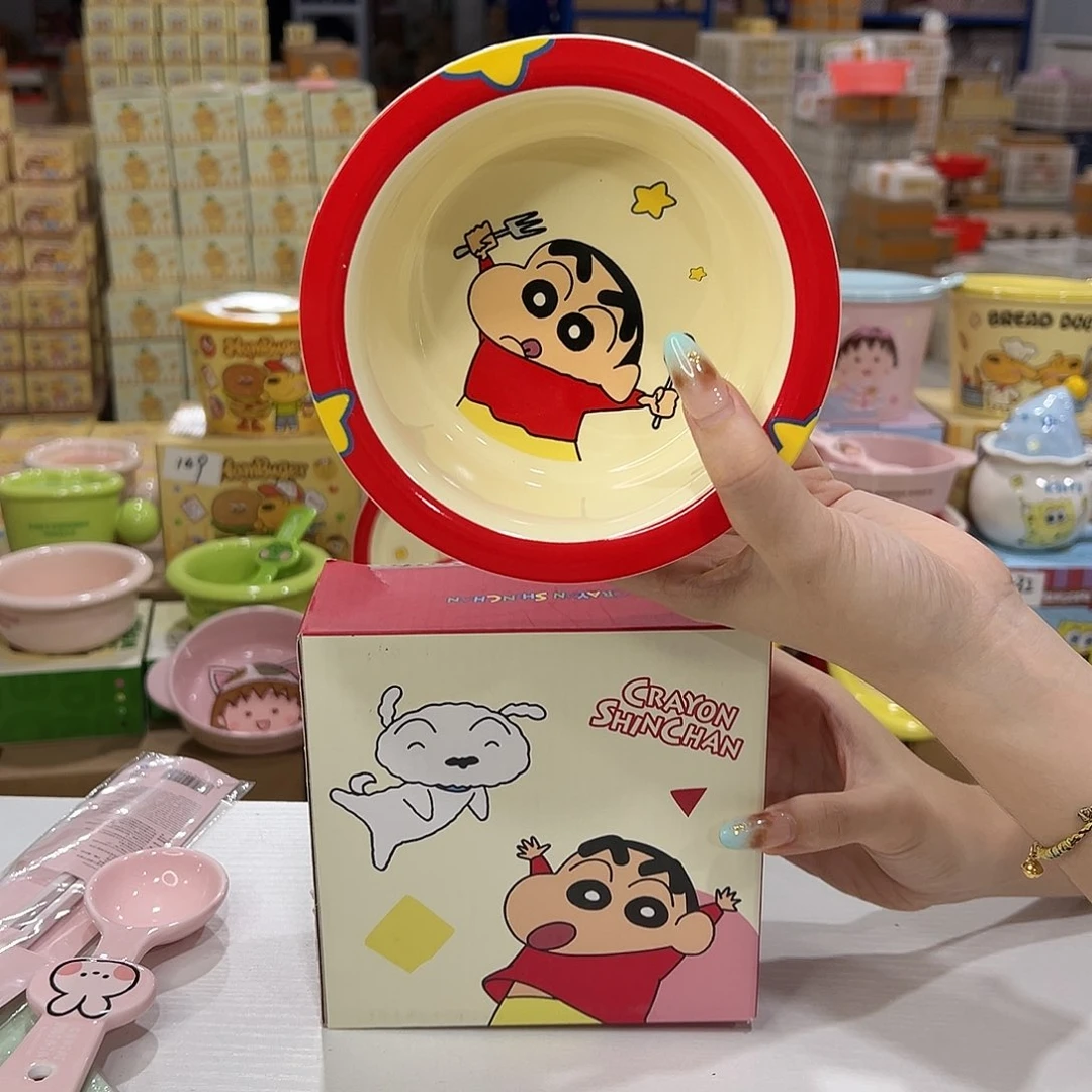 瓷蜡笔小新米饭碗 陶瓷陶瓷头发