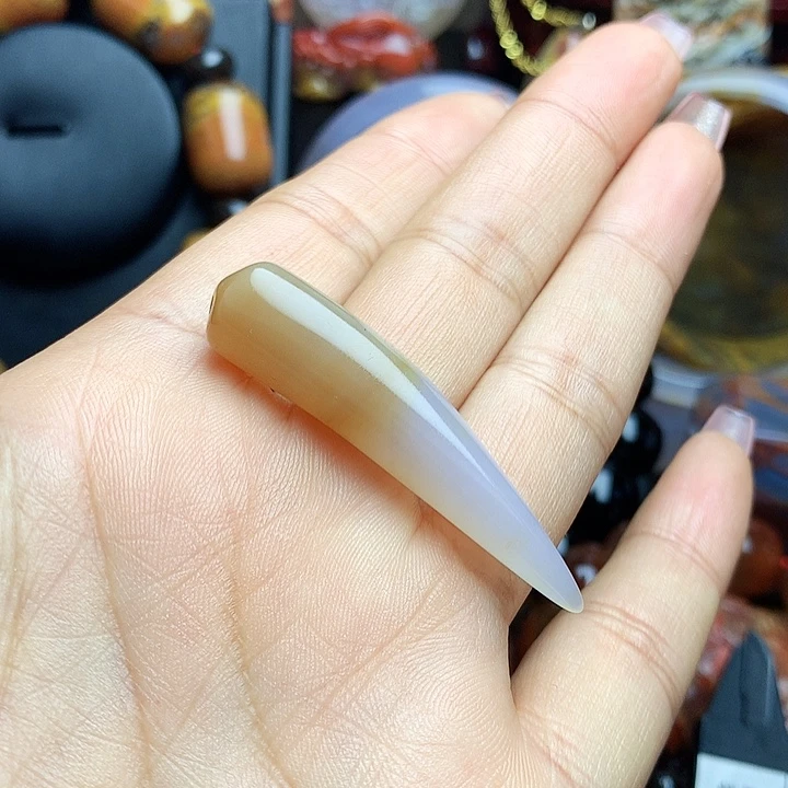 硅化玉未镶嵌吊坠(不含链)素牙吊坠