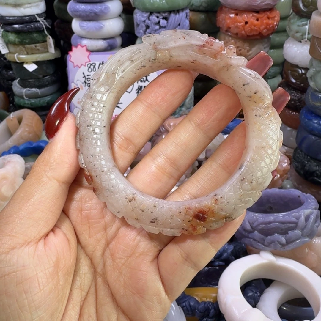 石英质玉（佘太翠）未镶嵌手镯1。57