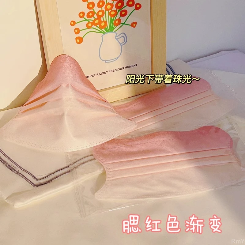 学生保暖秋冬季混合装一次性独立包装口罩卡通v型波浪形带图2025