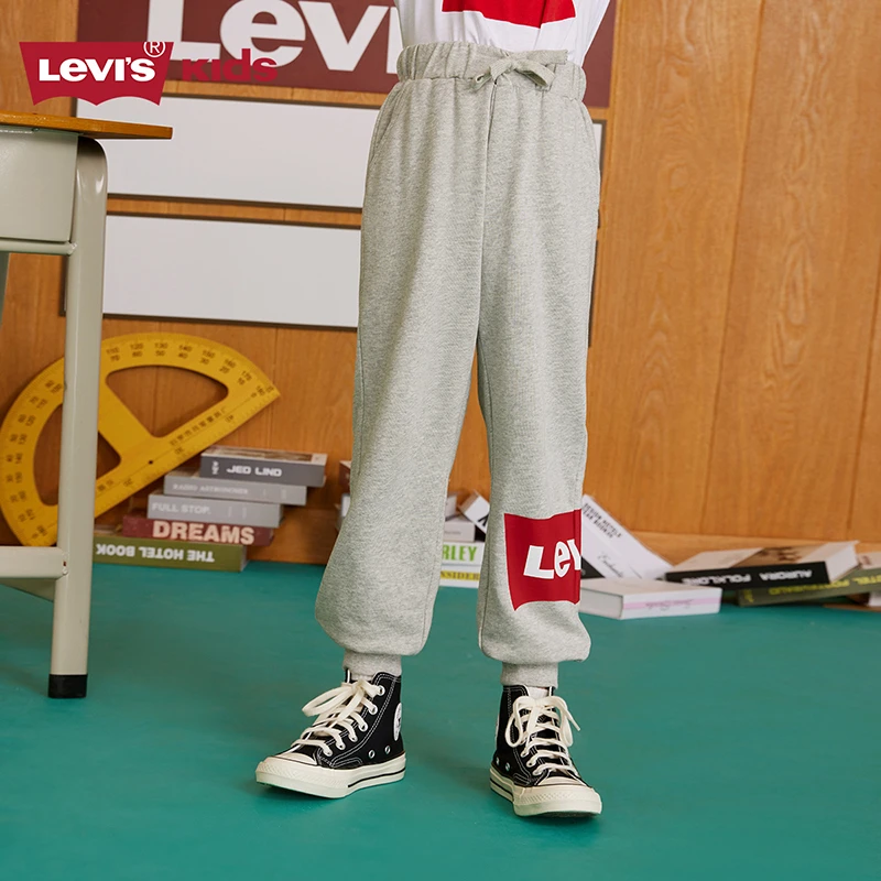 Levi's李维斯冬季休闲童装长裤男童加绒保暖针织裤G915