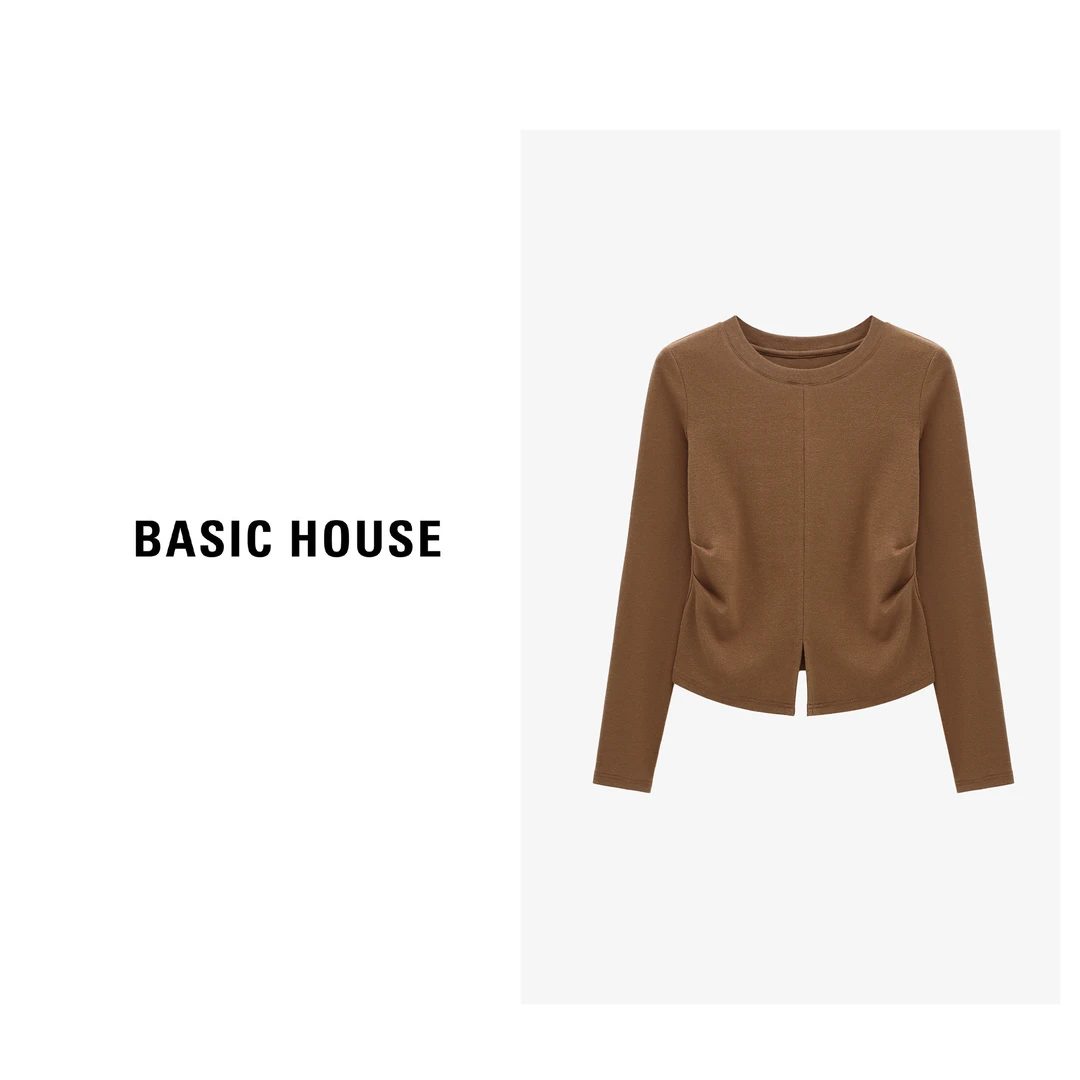 Basic House/百家好新款休闲长袖女装洋气T恤-B0625B5BJV2