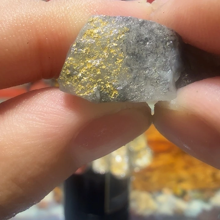 聚金阁天然明金矿标