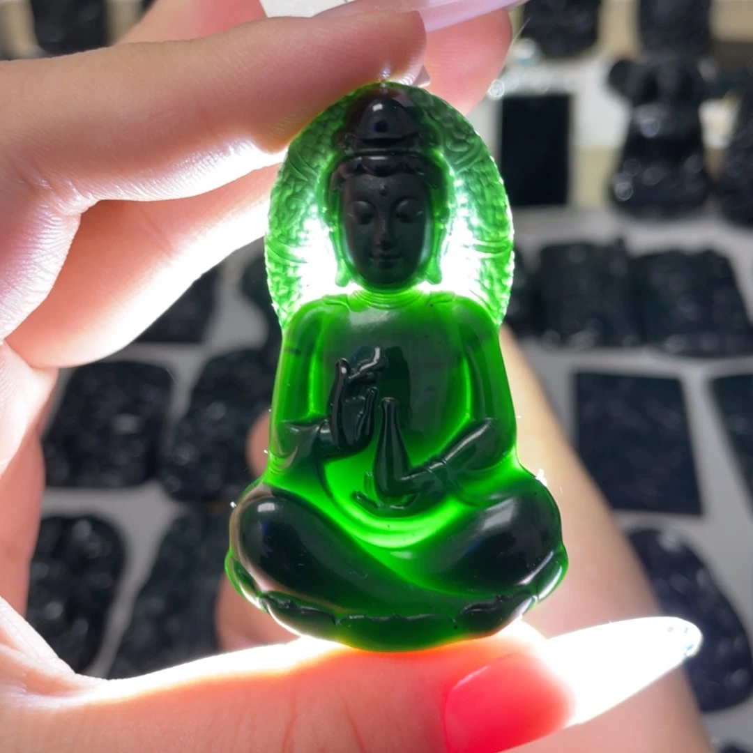 蛇纹石玉未镶嵌吊坠