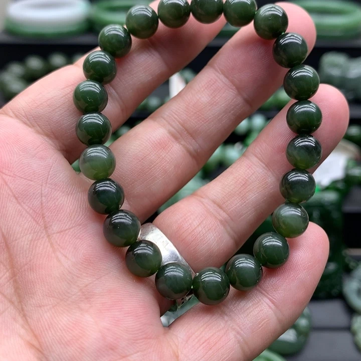 手链未镶嵌和田玉（碧玉）