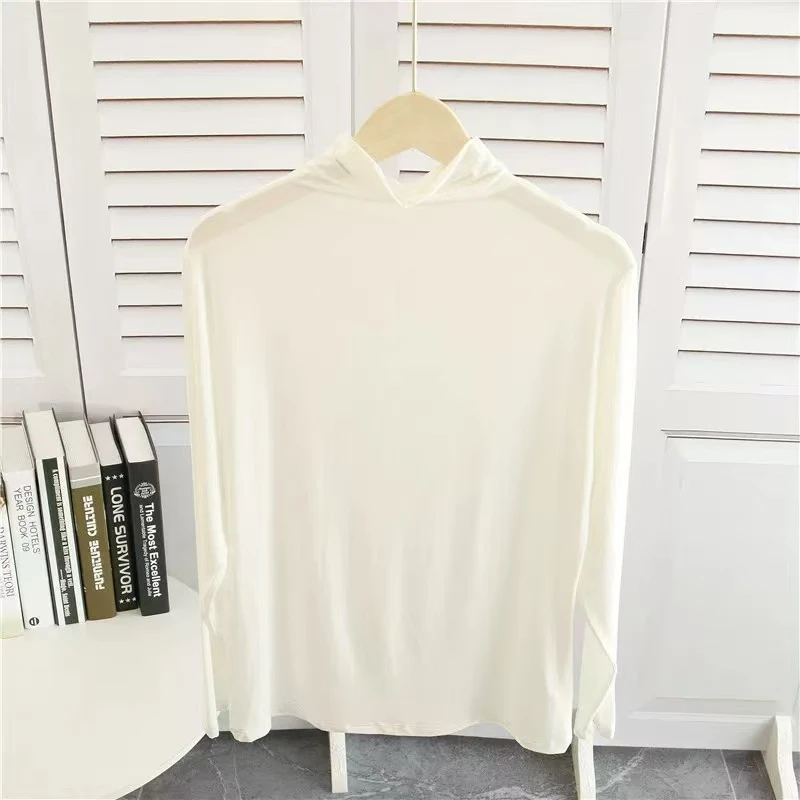 【B362】半高领打底衫面膜衣女上衣2024秋冬新款大码修身长袖内搭