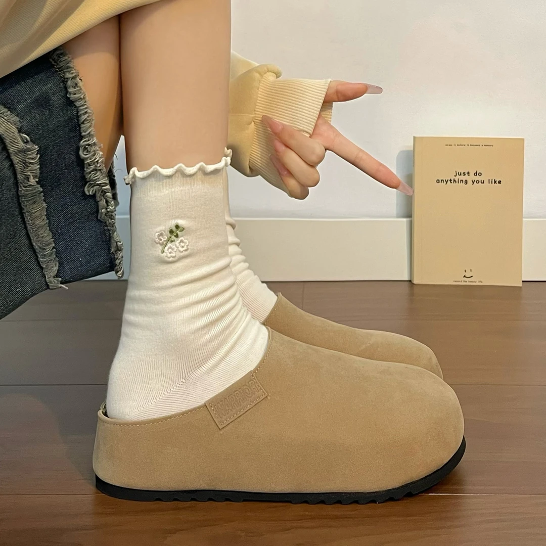 回力女鞋勃肯鞋外穿包头拖夏季爆款复古厚底鞋休闲ins百搭透气潮