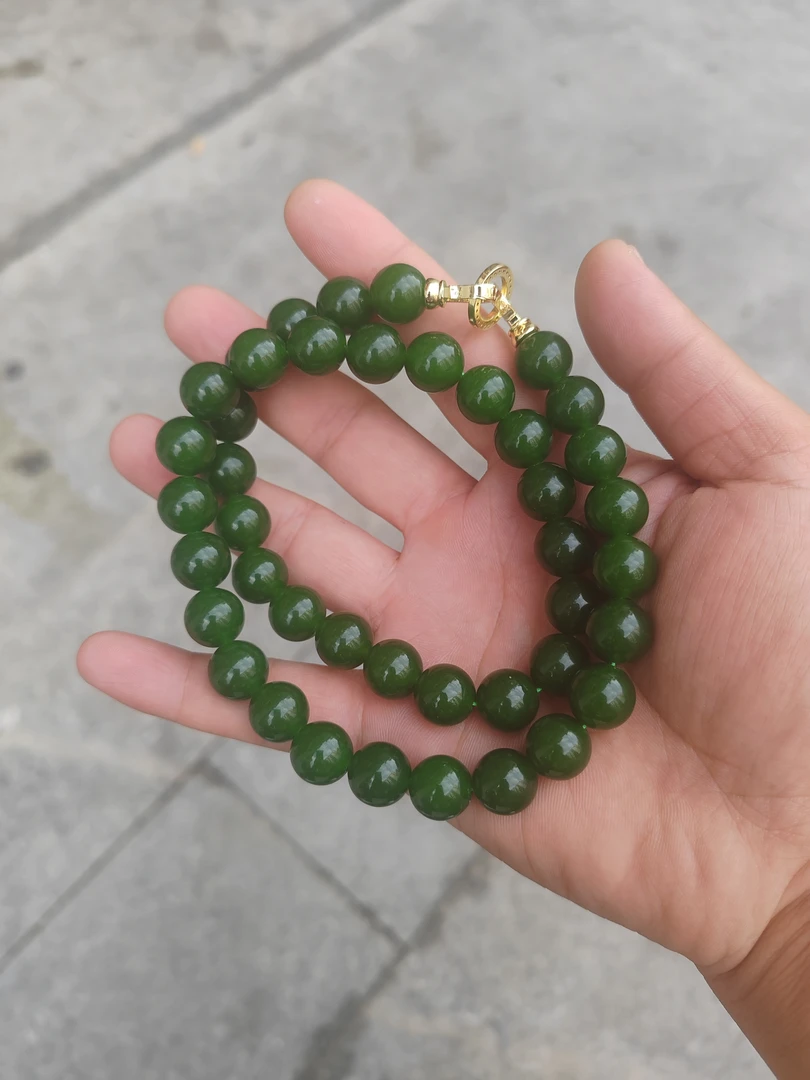 卡12mm菠菜绿妈妈女神链！