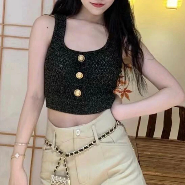 99新 BALMAIN/巴尔曼 针织吊带上衣/36码/Xsp32299