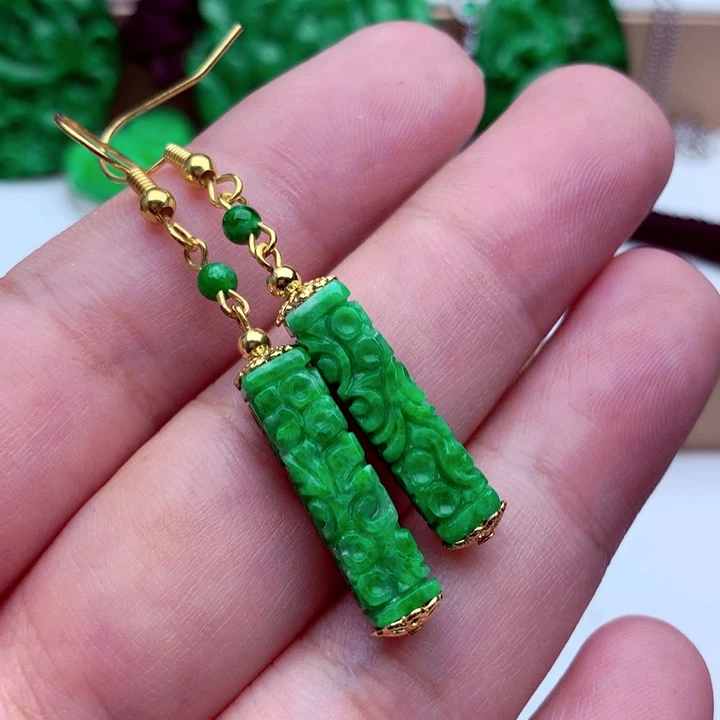 翡翠未镶嵌耳饰耳饰