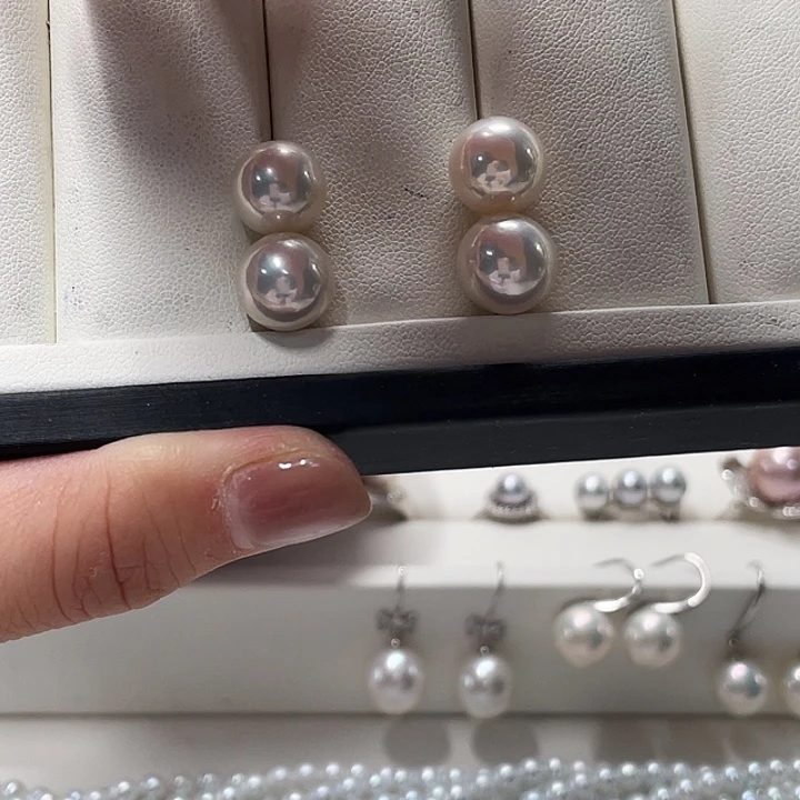 足银10-11mm正圆对珠定制no退换