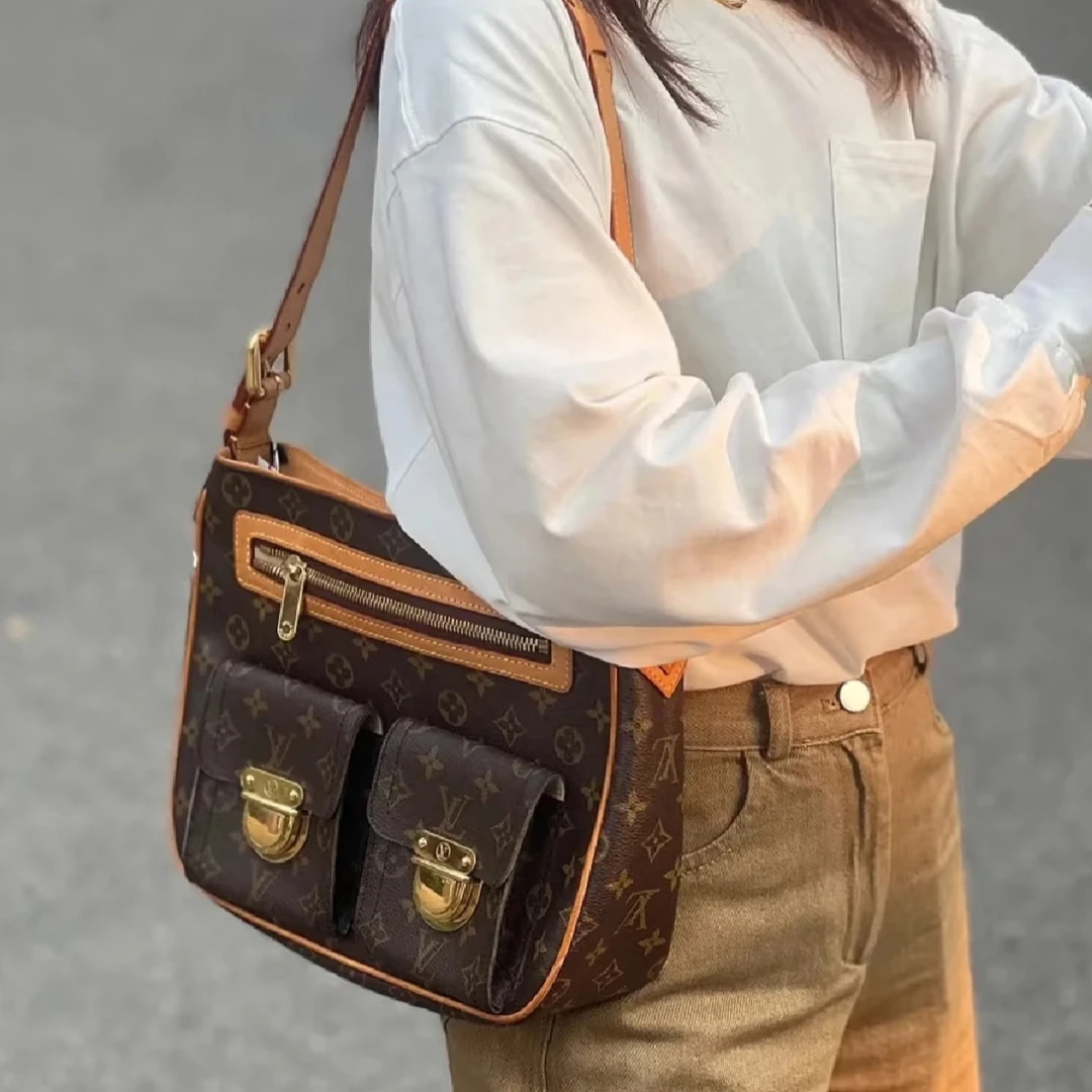 95新 LouisVuitton/路易威登 曼哈顿斜挎邮差包/中古款/全原