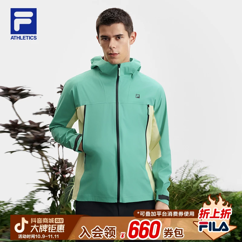 Fila/斐乐男【欧若动感风】户外防水透湿运动冲锋衣外套A11M527702F