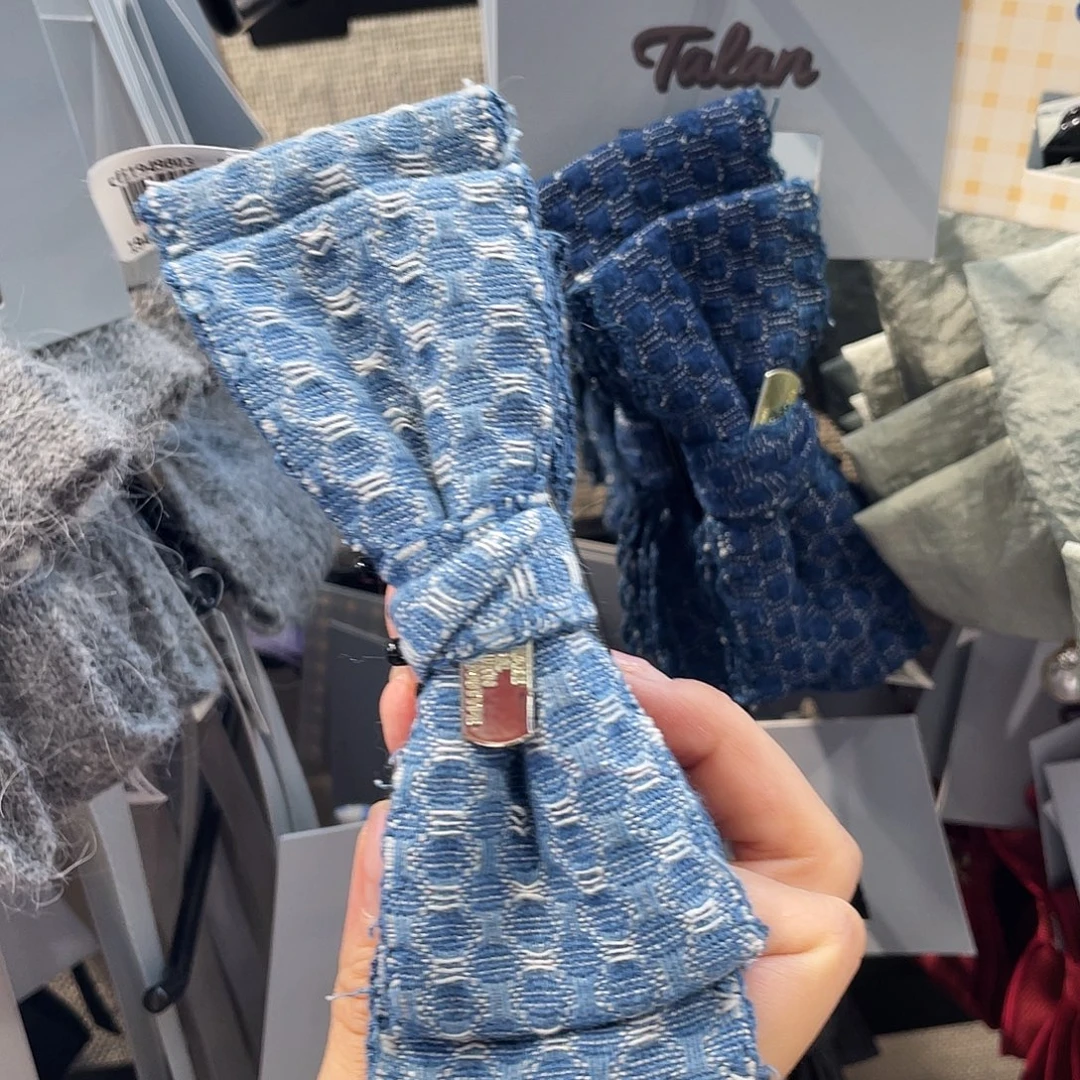 皮质非金属孤品牛仔浅色香蕉夹