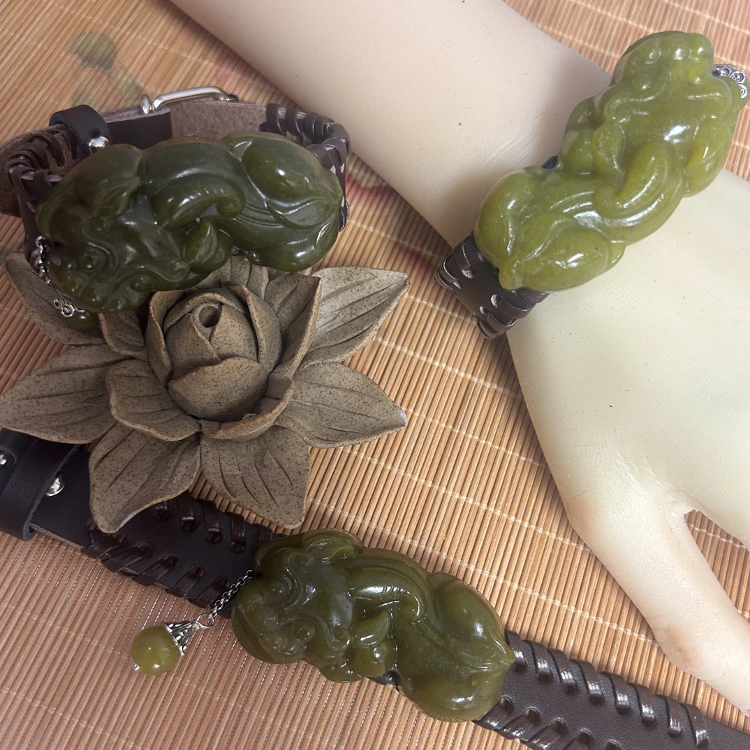 [11][表带款]岫玉牛油果貔貅精美手牌多样性选其一