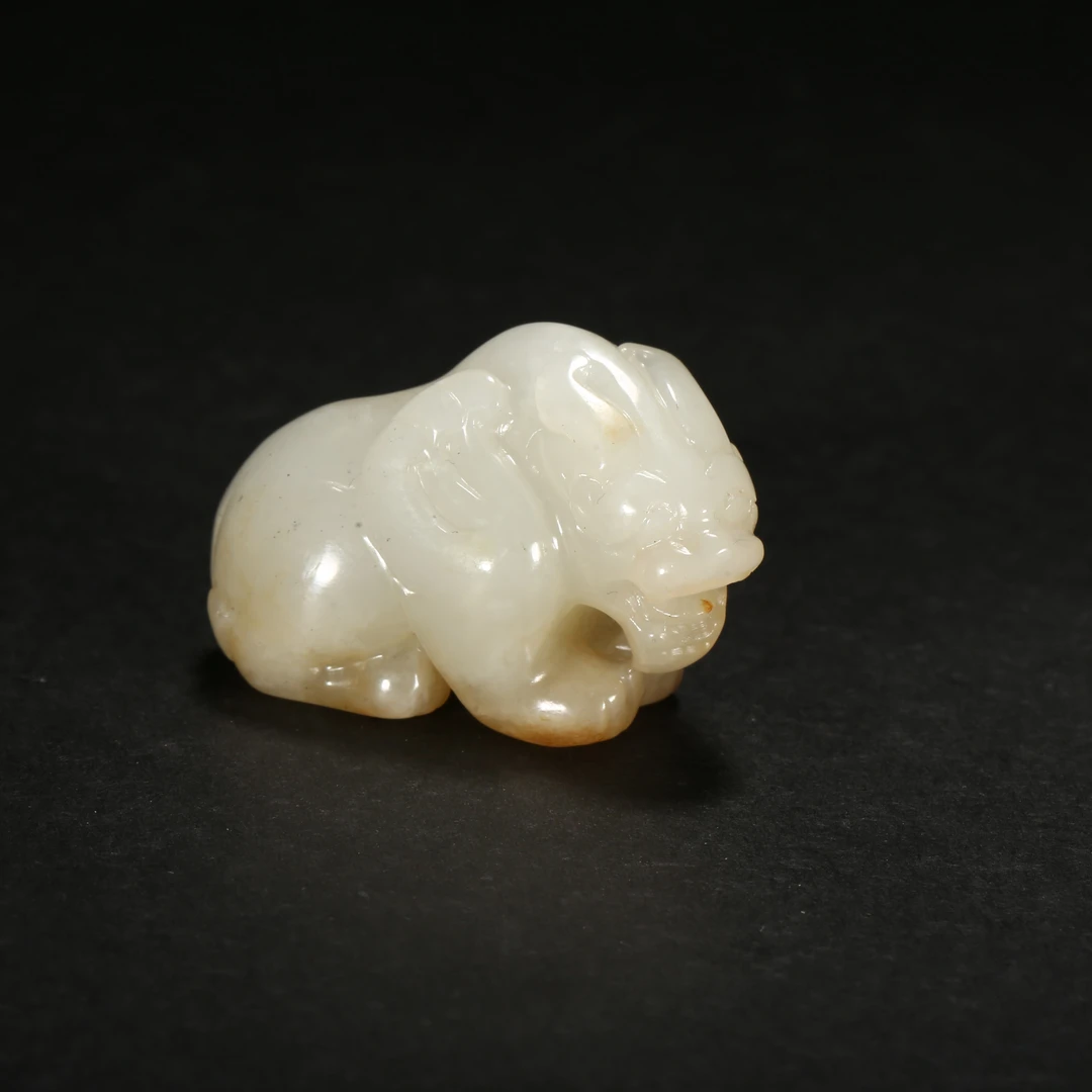 民国*白玉瑞兽/WBHNWJ25092954/和田玉【北京文博】