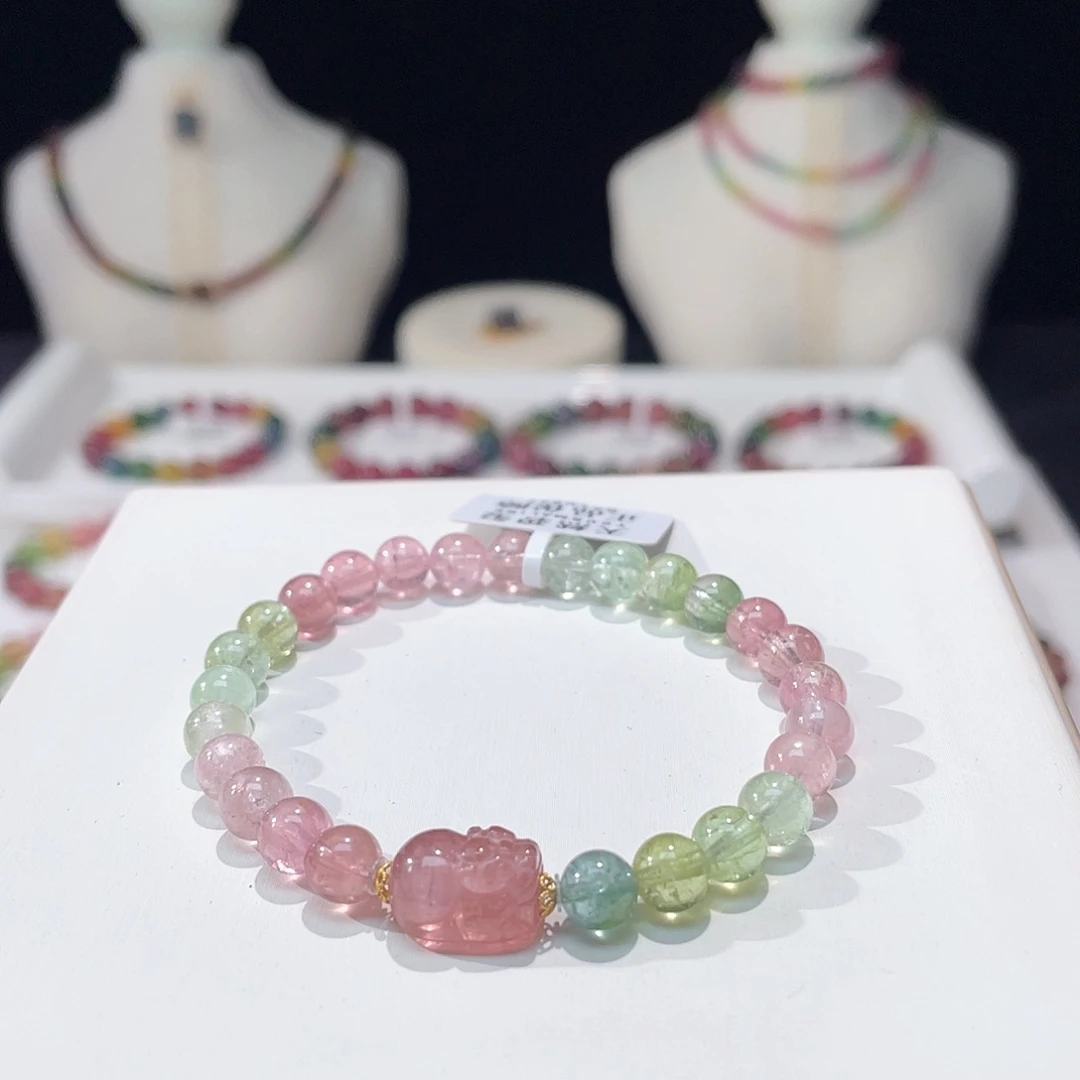 碧玺手串未镶嵌6.6mm±