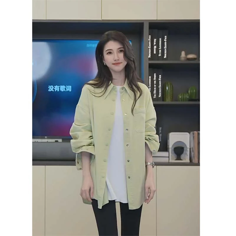 小乖逃浅漾新款浅绿色牛仔外套休闲春夏长袖运动潮流S25010