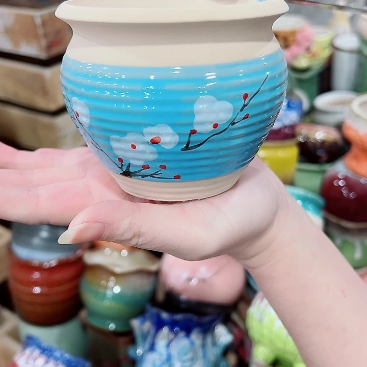 有孔，凑单福利满10元发货陶瓷多肉花盆！