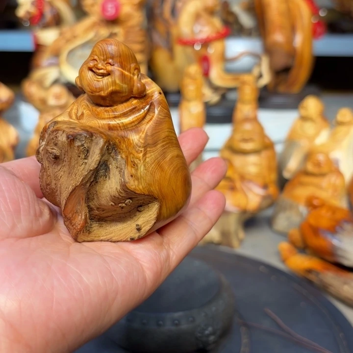 柏木太行崖柏弥勒佛