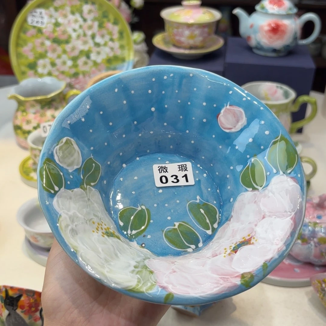 景德镇手绘高温釉下彩陶瓷茶具