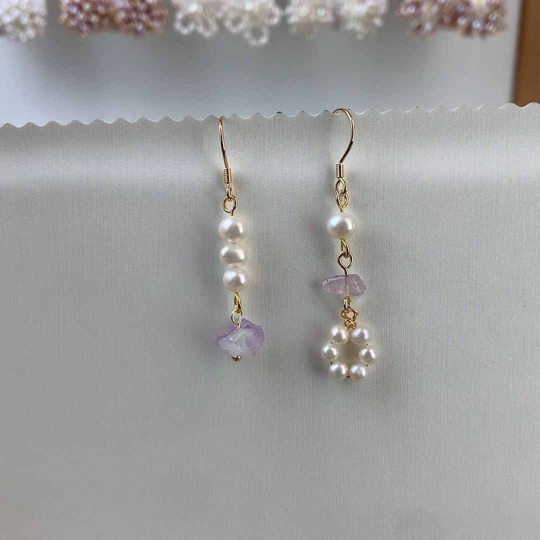 合金耳饰淡水珍珠