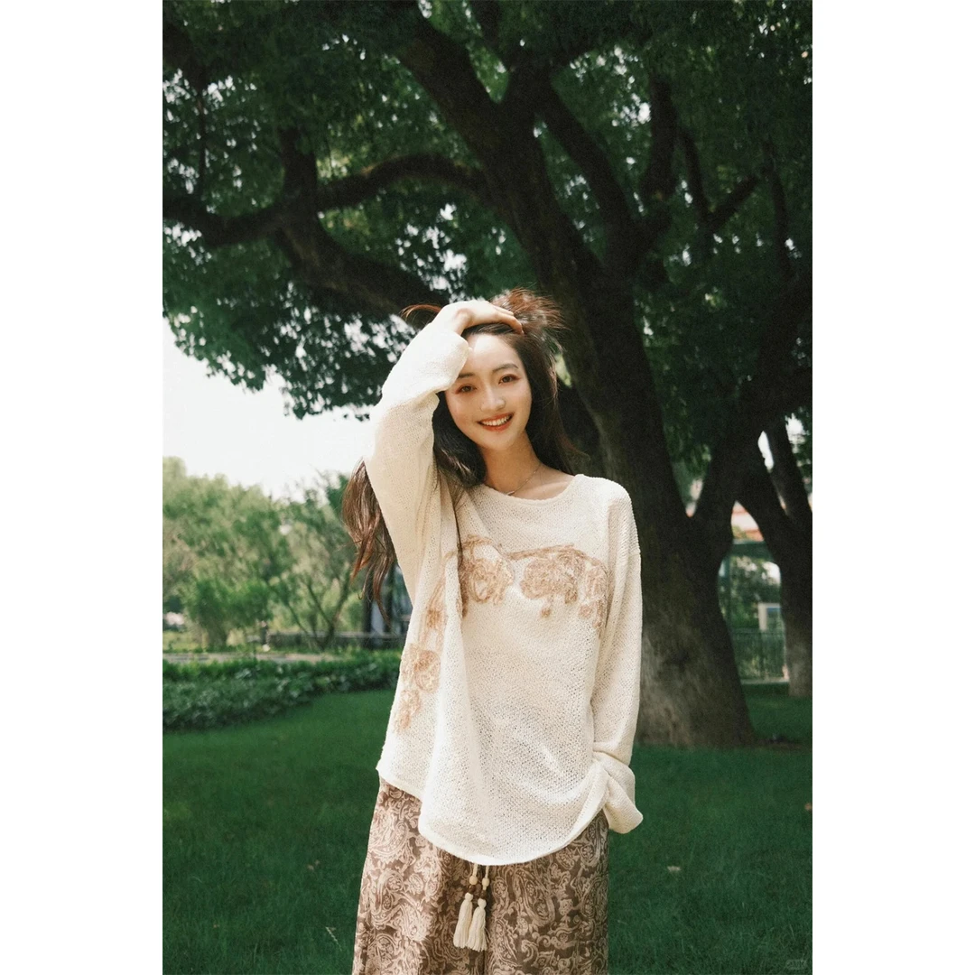 ReneRiva买手店 XUZHI 刺绣针织上衣